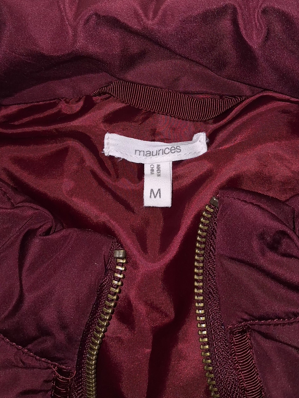 Maurices Wine Quilted Puffer Vest - Picture 2 of 2